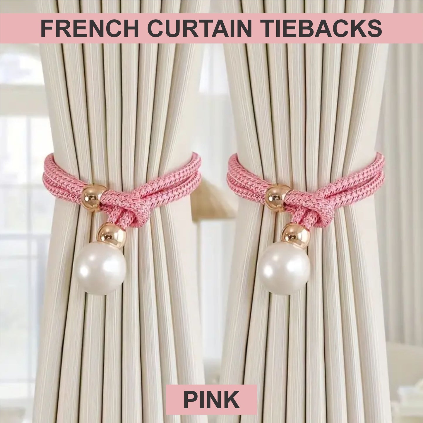 2pccs French Curtain Tiebacks