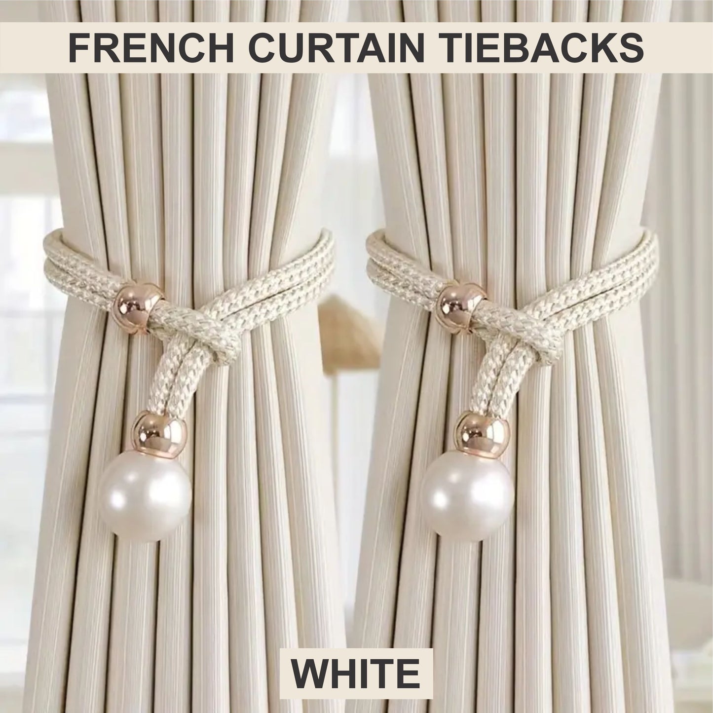 2pccs French Curtain Tiebacks